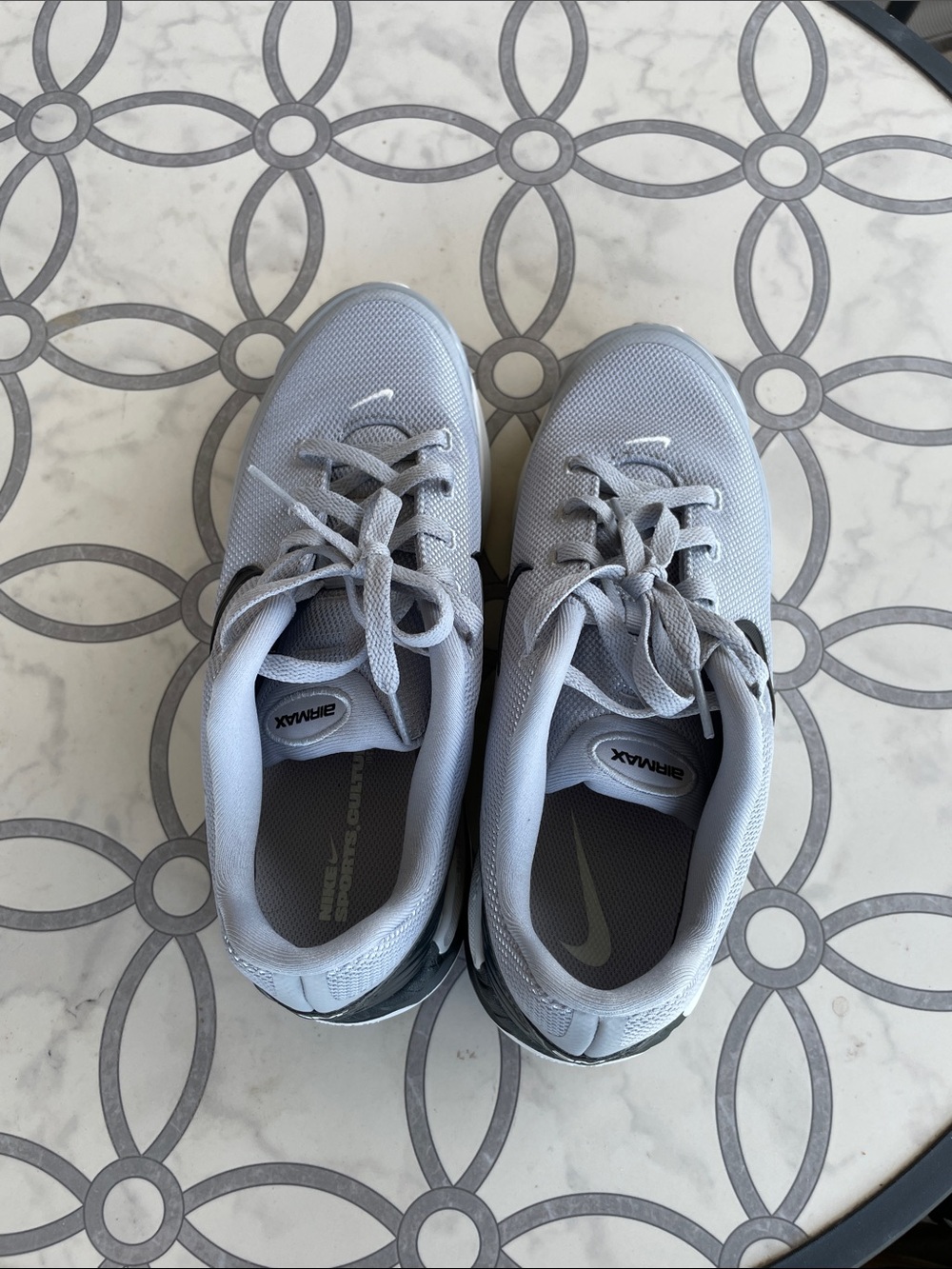 Nike Light Gray Mesh Running Sneakers